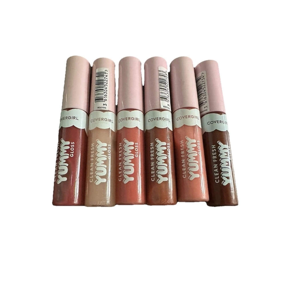 COVERGIRL Clean Fresh Yummy Gloss Set - Pink, Cream, Brown 6pcs